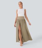 Jupe maxi fluide 2-en-1 gainante taille haute à séchage rapide Breezeful™