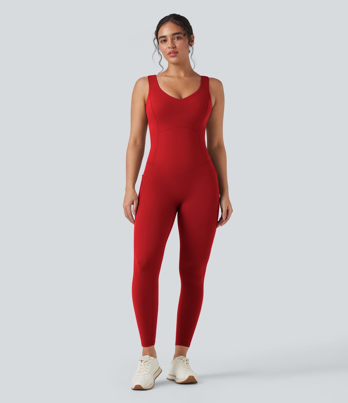 Combinaison de sport Halara UltraSculpt™ col V gainante push-up à poches