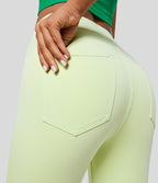 Halara Flex™ Jegging Casual 7/8 Tricot Extensible Coloré avec Taille Haute et Multiples Poches
