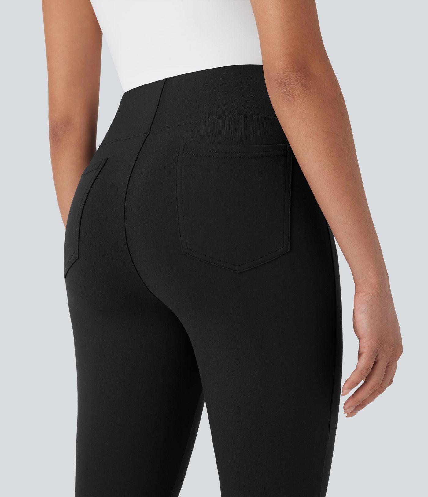 Pantalon de travail fuselé court taille haute Halara Flex™ avec poches