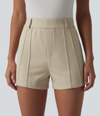 Short tailleur taille haute avec poches