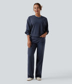 Pantalon décontracté DayStretch taille mi-haute coupe droite avec poches