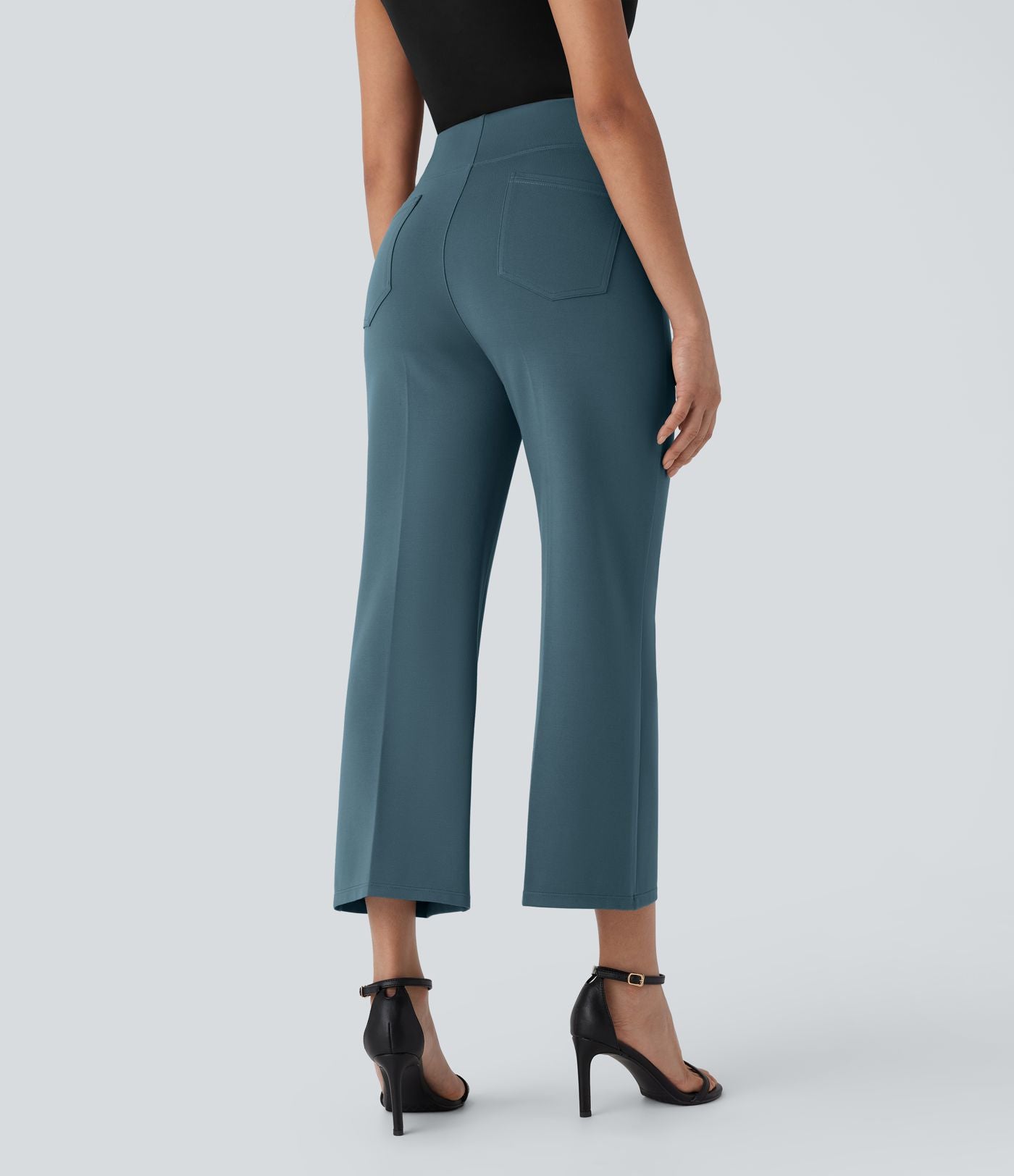 Pantalon de travail court gainant taille haute Halara Flex™ avec poches