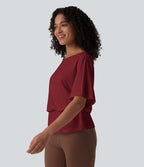 T-shirt de travail col bateau demi-manches
