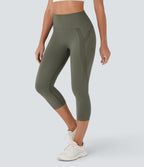 Legging capri yoga taille haute froncé sans couture OneForm Seamless Flow