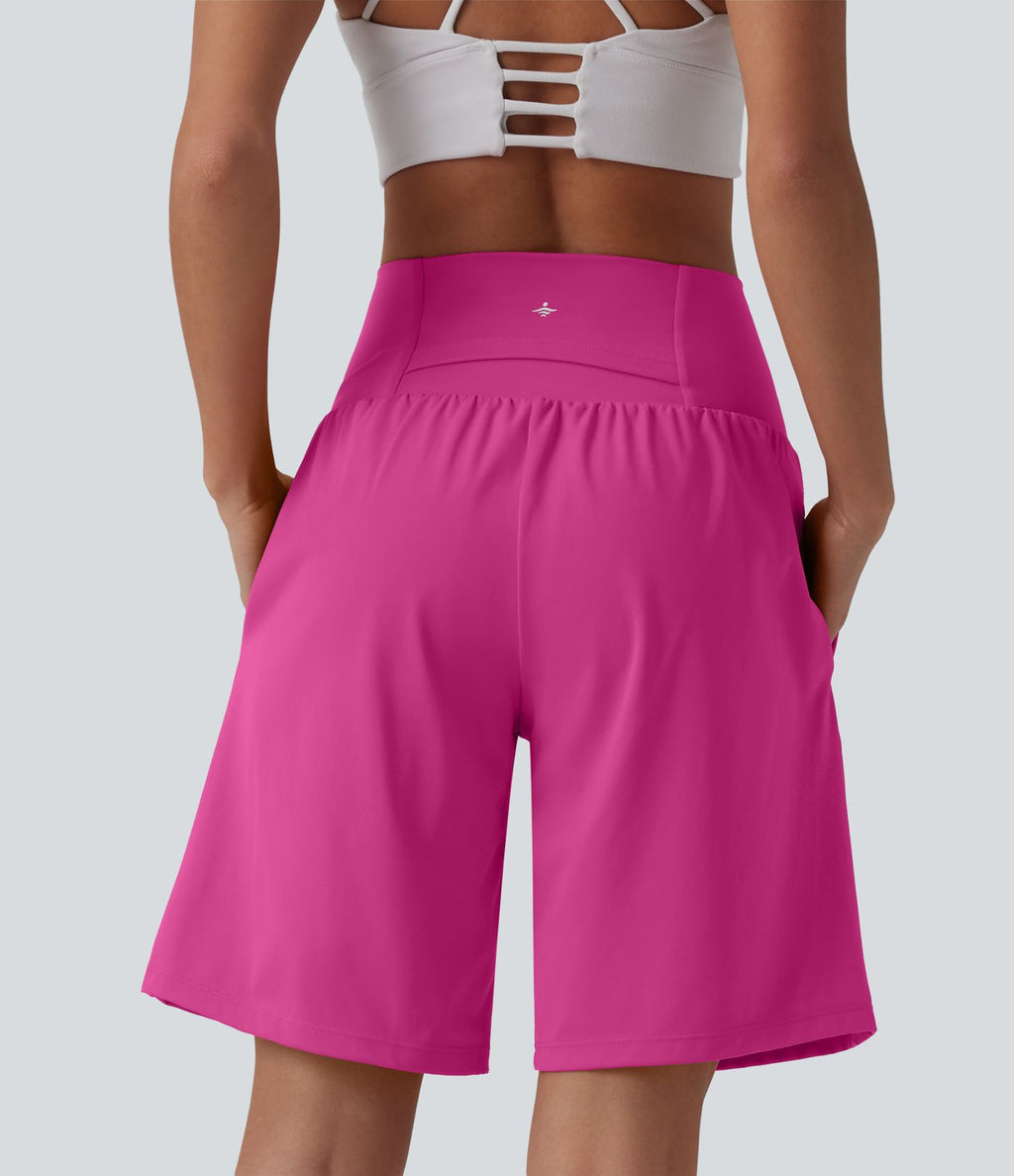 Short de yoga 2-en-1 SoftlyZero™ Airy taille très haute effet frais InstantCool 22,8 cm avec poches