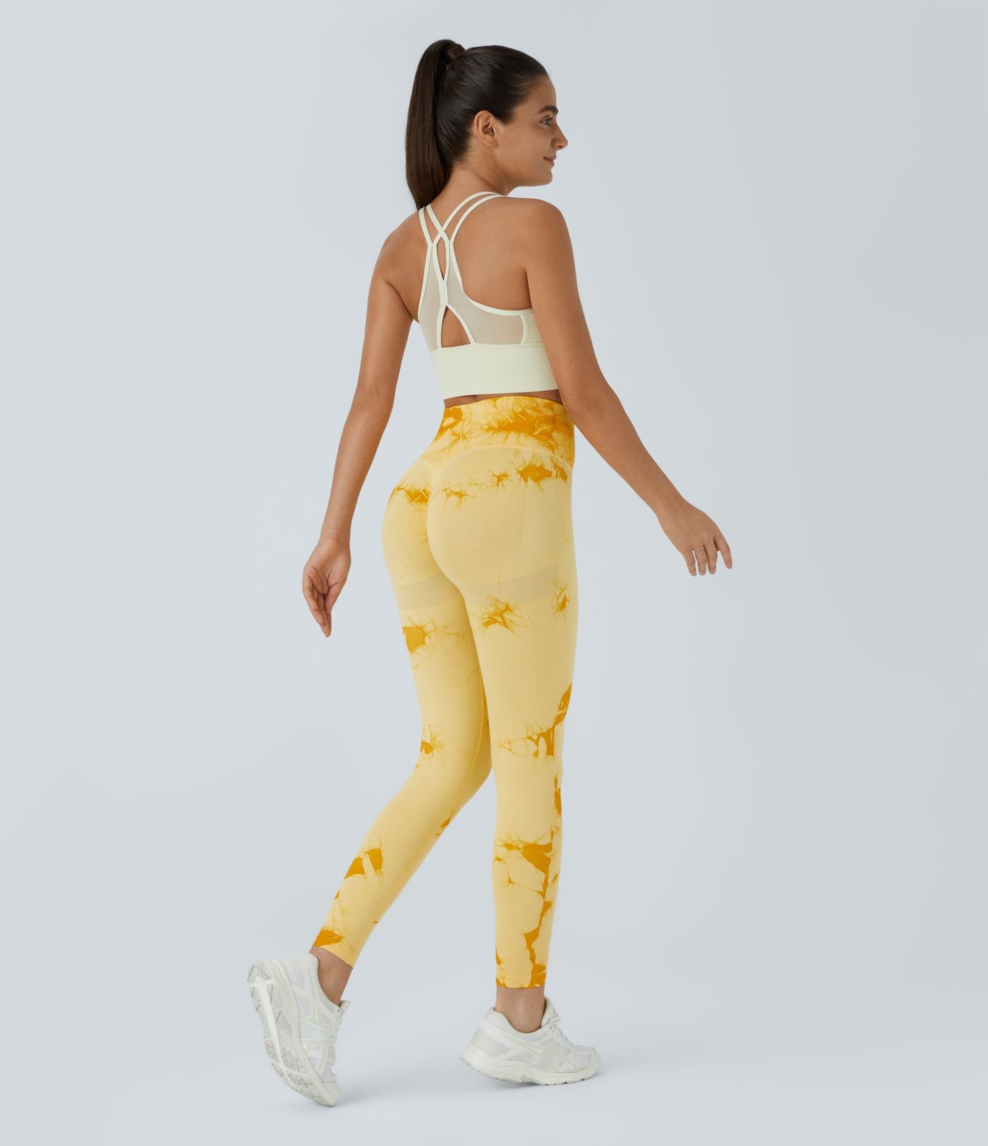 Legging yoga taille haute tie-dye sans couture OneForm Seamless Flow
