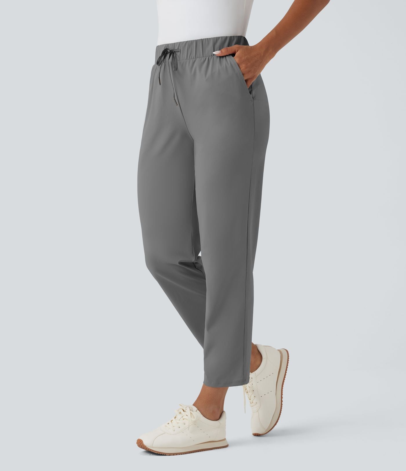 Pantalon golf fuselé taille haute cordon poches séchage rapide - Poche tee de golf