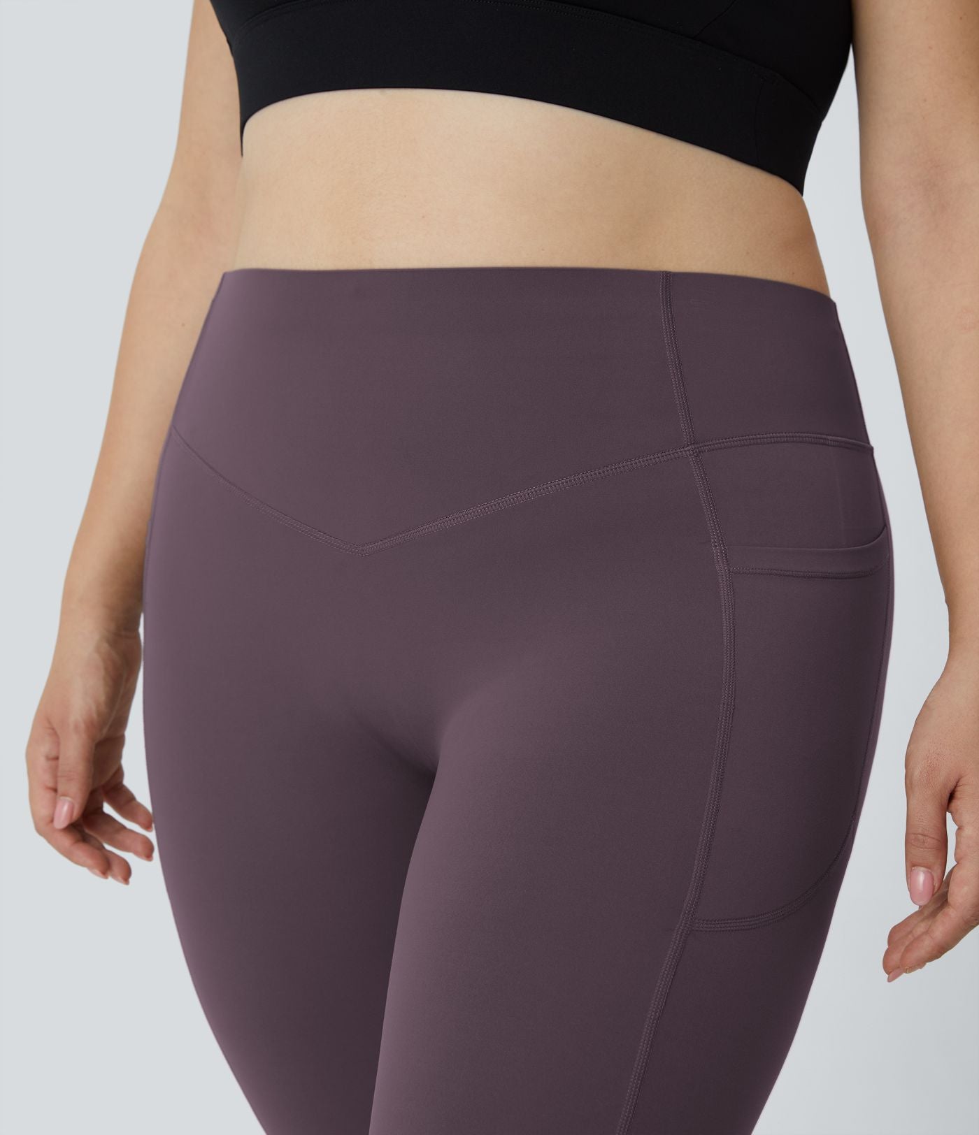 Legging d'entraînement gainant galbant taille haute grande taille avec effet scrunch et poches Halara UltraSculpt™
