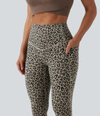 Legging de yoga gainant taille haute imprimé léopard avec poches Halara UltraSculpt™