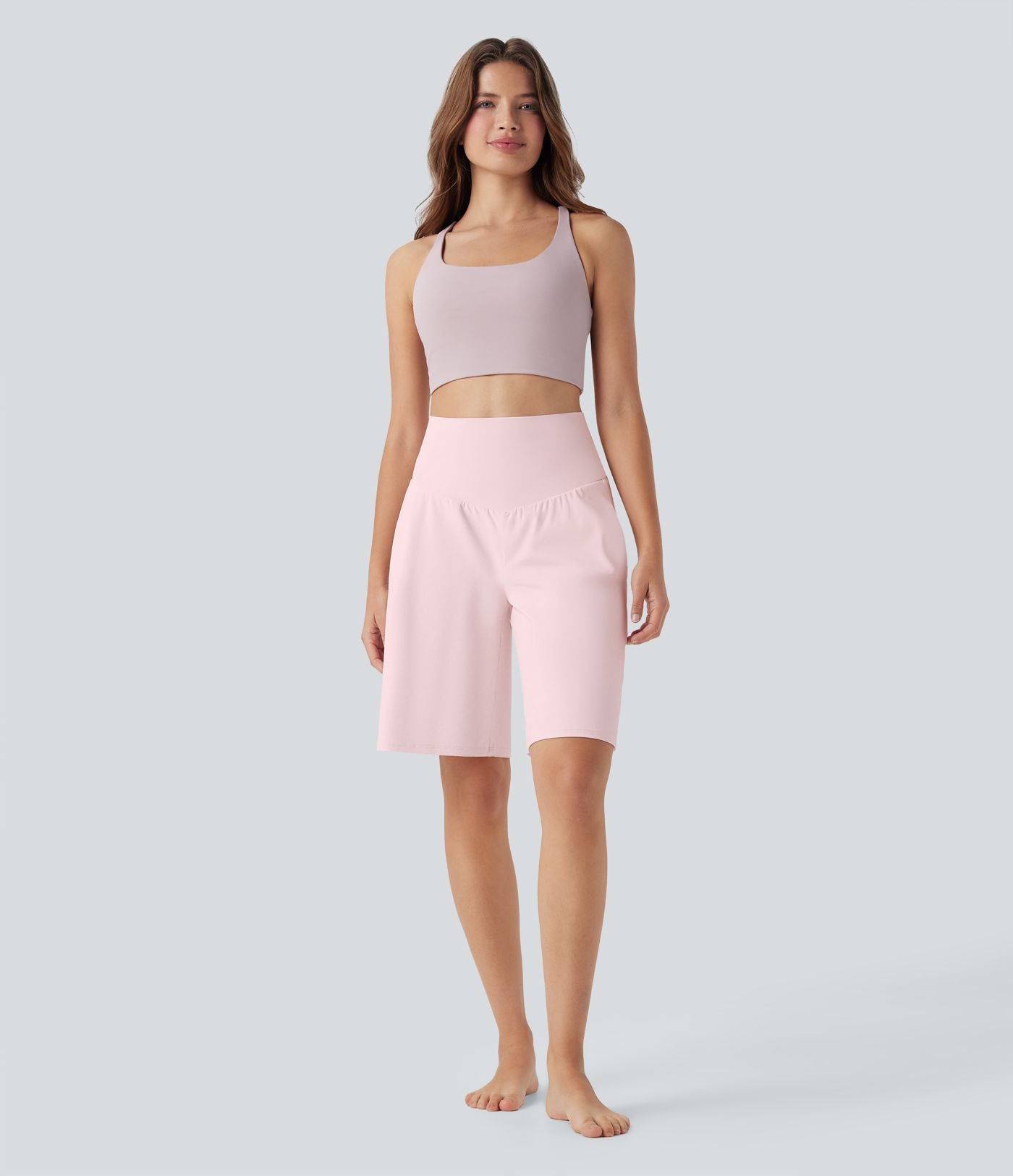 Bermuda SoftlyZero™ Airy de yoga taille haute avec poches multiples et effet frais InstantCool