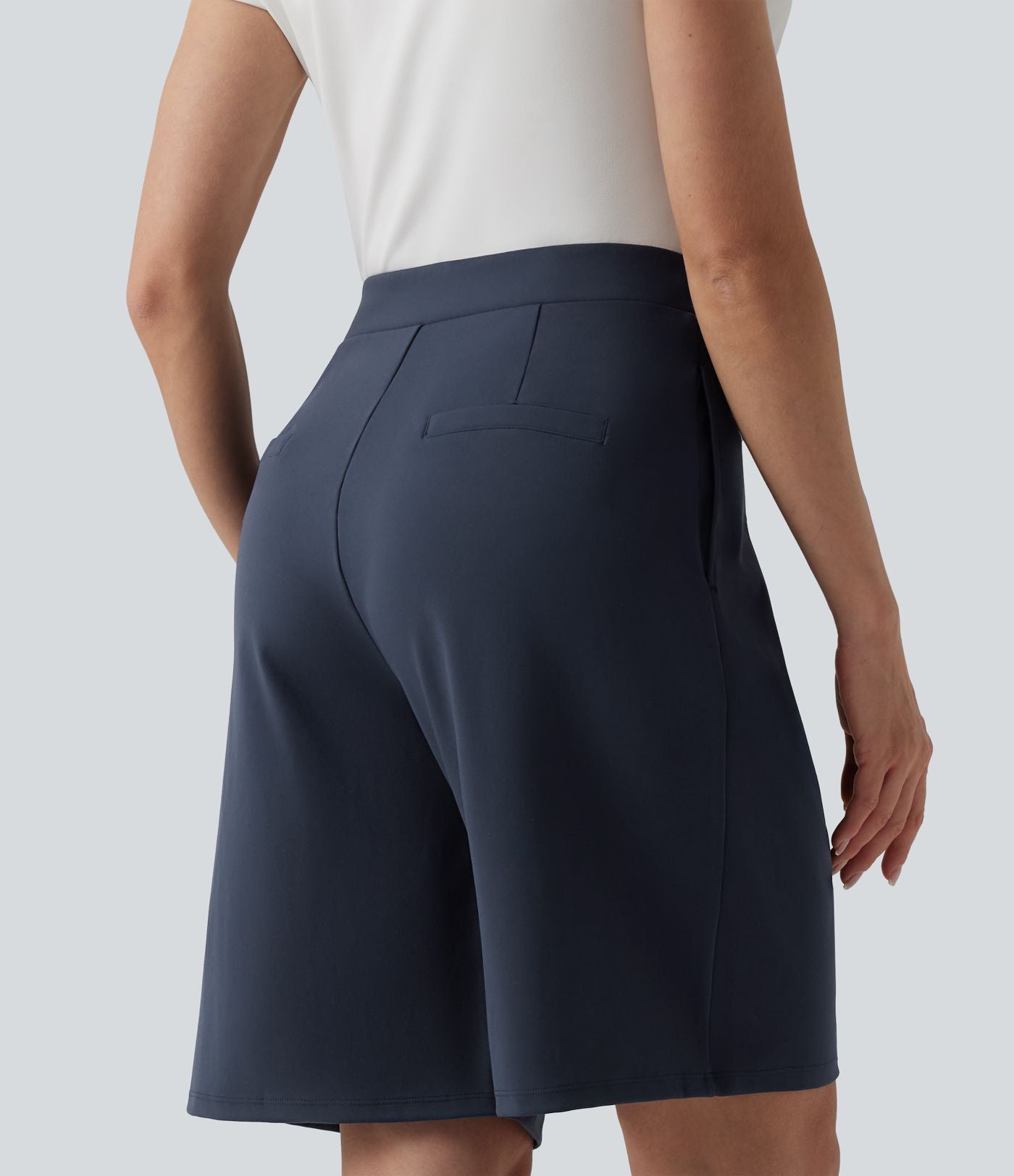 Short tailleur DayStretch mi-taille asymétrique 25 cm avec poches