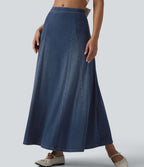 Halara Flex™ Jupe longue fluide casual taille mi-haute en lyocell drapé, bas sirène