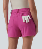 Short de golf taille haute à séchage rapide avec poches – UPF 40+