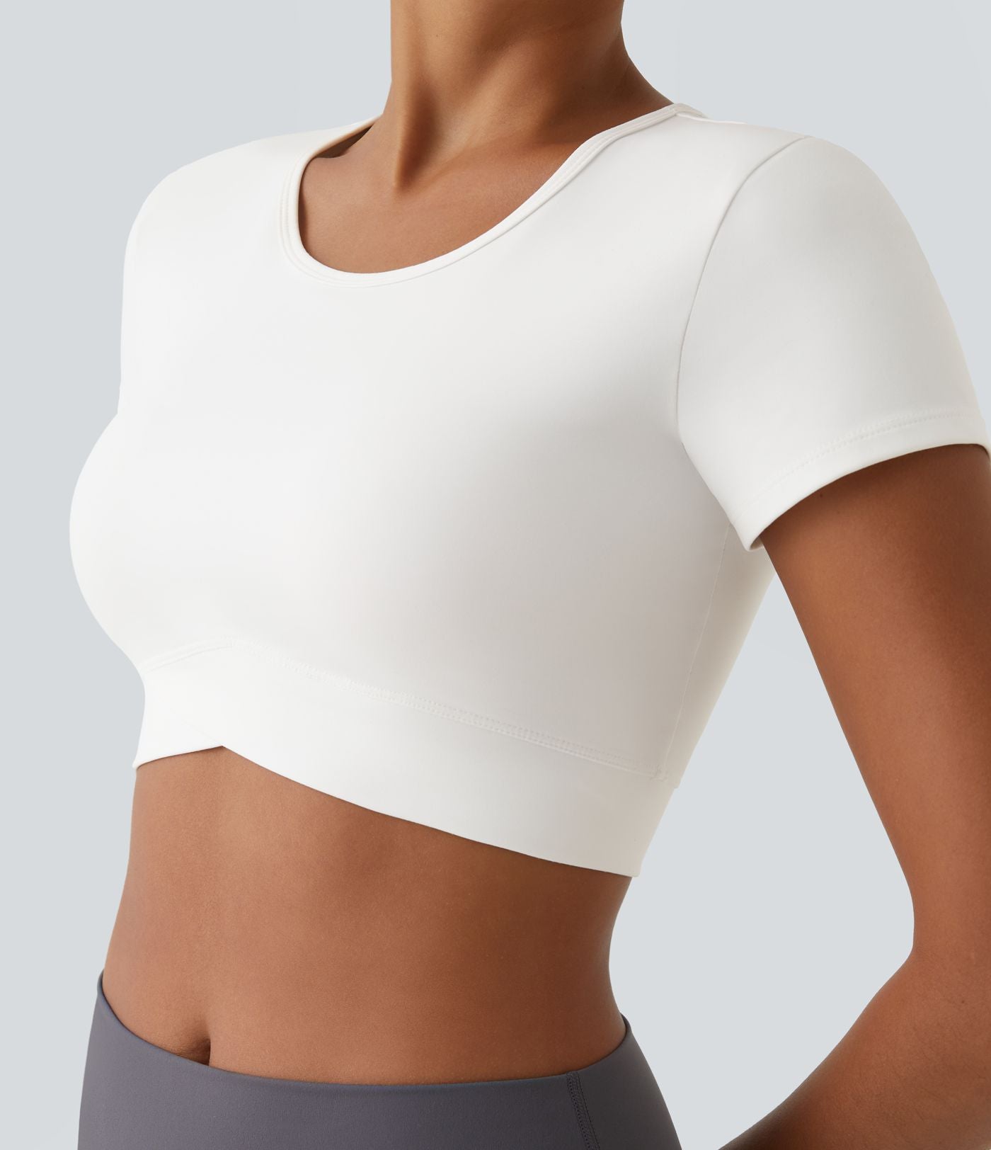 Softlyzero™ Plush Sports Top Ourlet Croisé