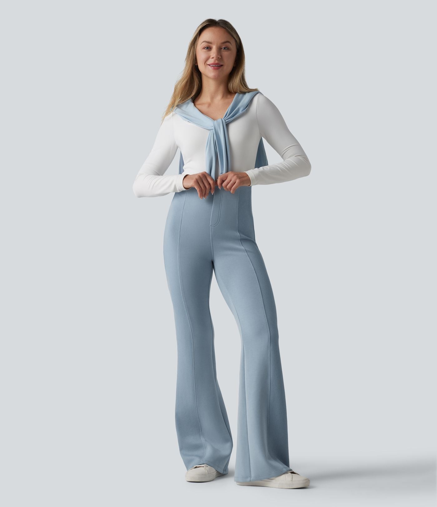 Pantalon évasé SpacerTek™ taille haute ventre plat