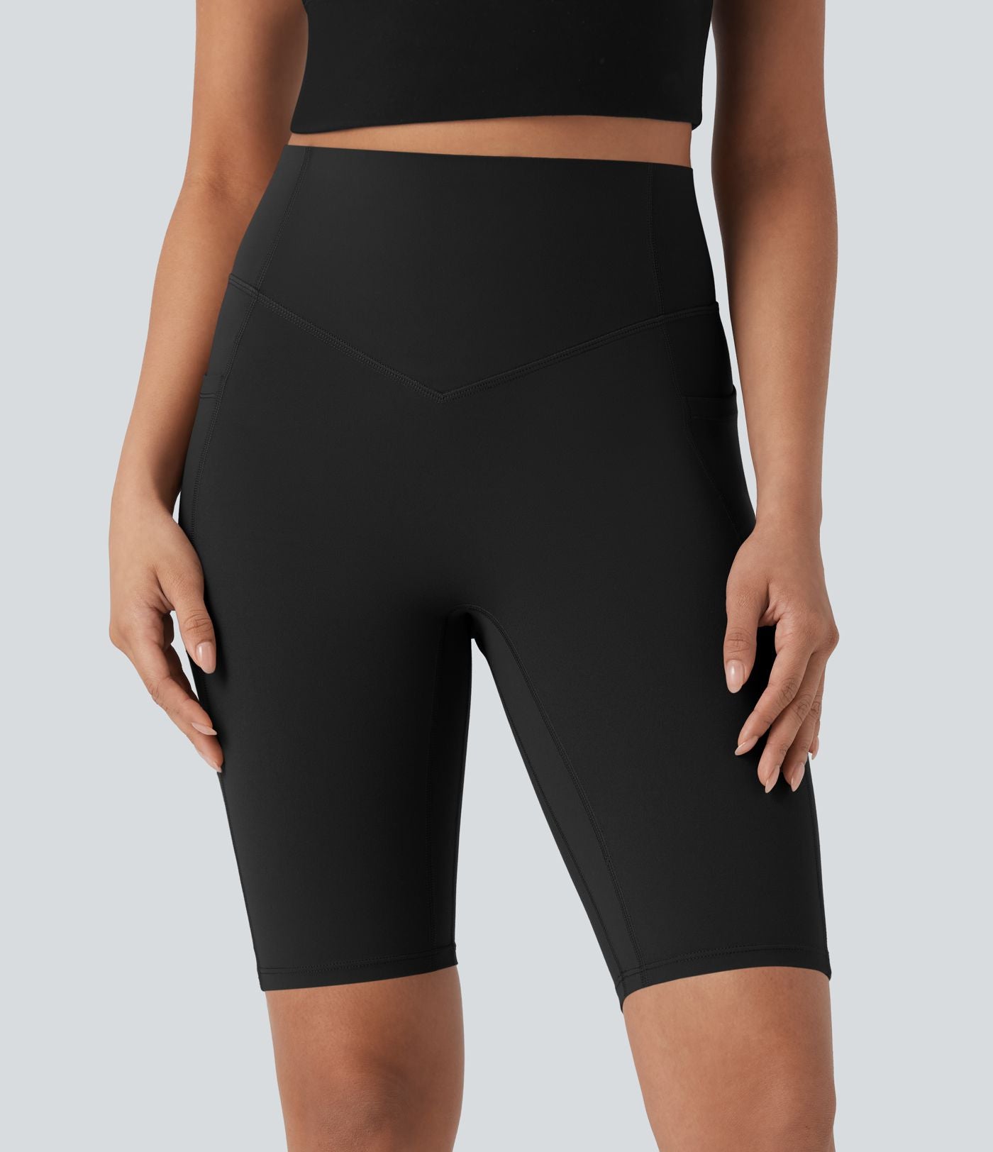 Short cycliste 12,5 cm d'entraînement gainant taille haute avec poches Halara UltraSculpt™