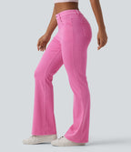 Halara Flex™ Jean évasé casual coloré taille haute avec poches