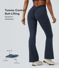 Pantalon de yoga à coupe bootcut gainant galbant taille haute avec effet scrunch et poches Halara UltraSculpt™