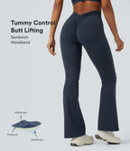 Pantalon de yoga à coupe bootcut gainant galbant taille haute avec effet scrunch et poches Halara UltraSculpt™