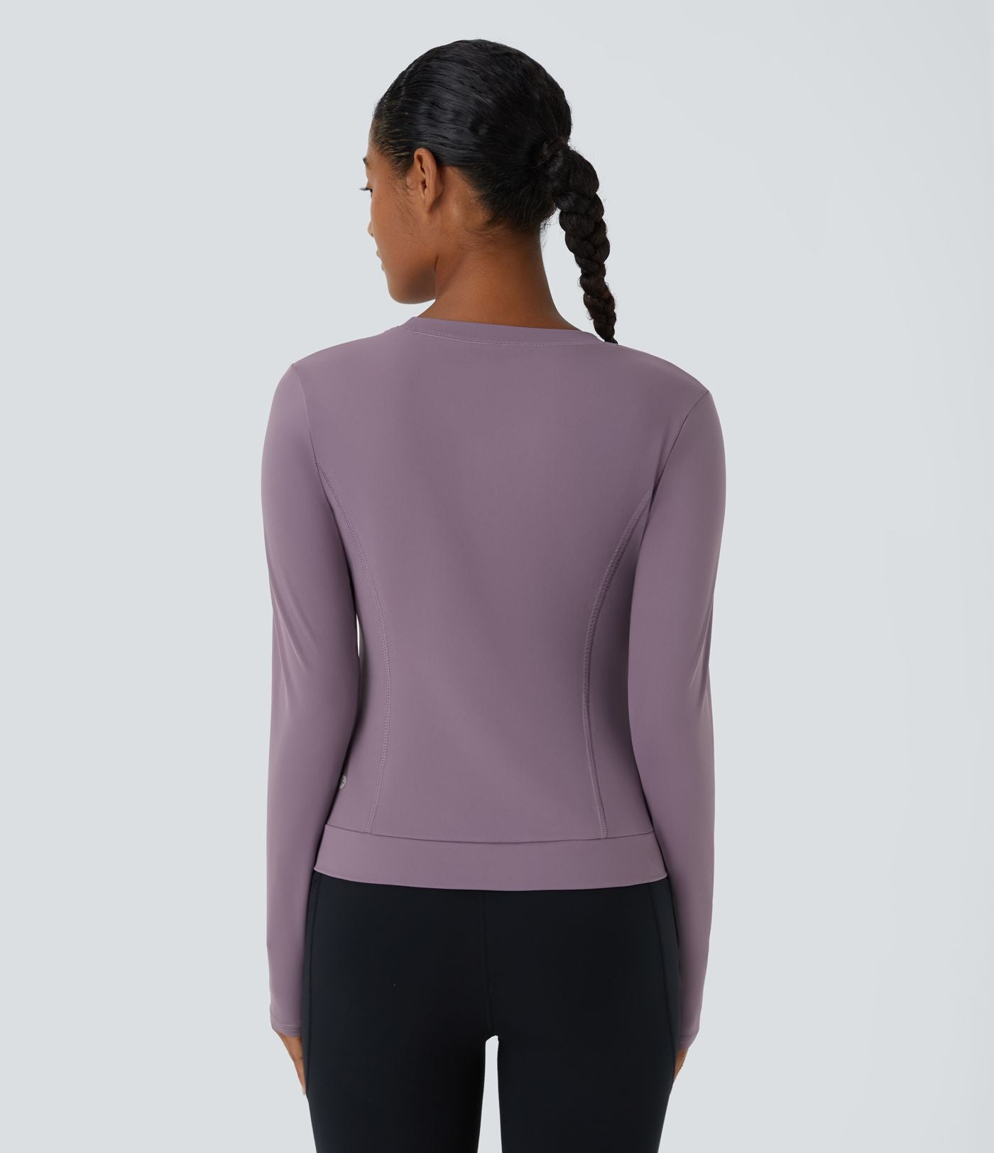 Softlyzero™ Plush Top Sport Yoga Encolure Ronde avec Ourlet Croisé