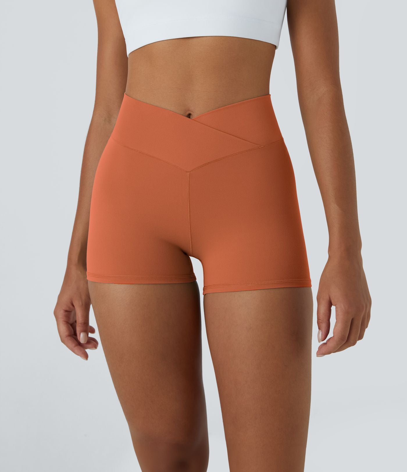 Softlyzero™ Short 7,5cm Biker Taille Haute Croisé Uni