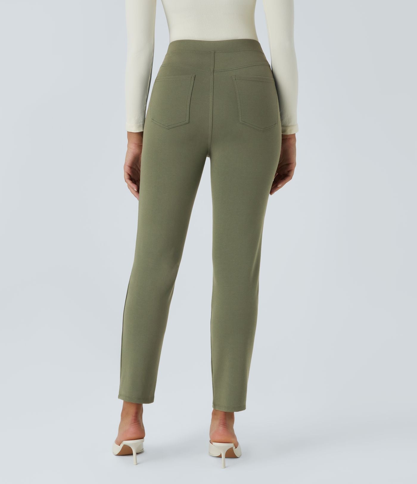 Pantalon tailleur ajusté taille haute Halara Flex™ avec poches