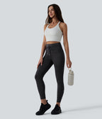 Legging casual 7/8 taille haute avec cordon de serrage et poches