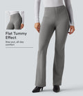 Pantalon tailleur bootcut taille haute ventre plat avec poches