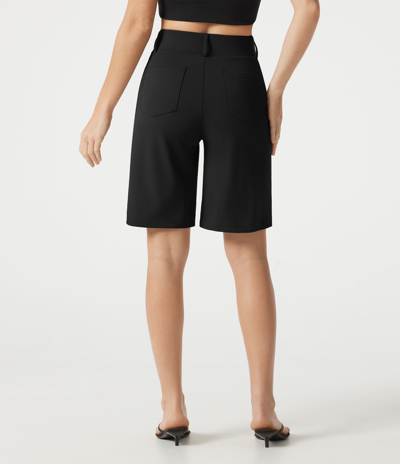 Short tailleur ample DayStretch taille haute à poches