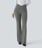 Pantalon croisé taille haute