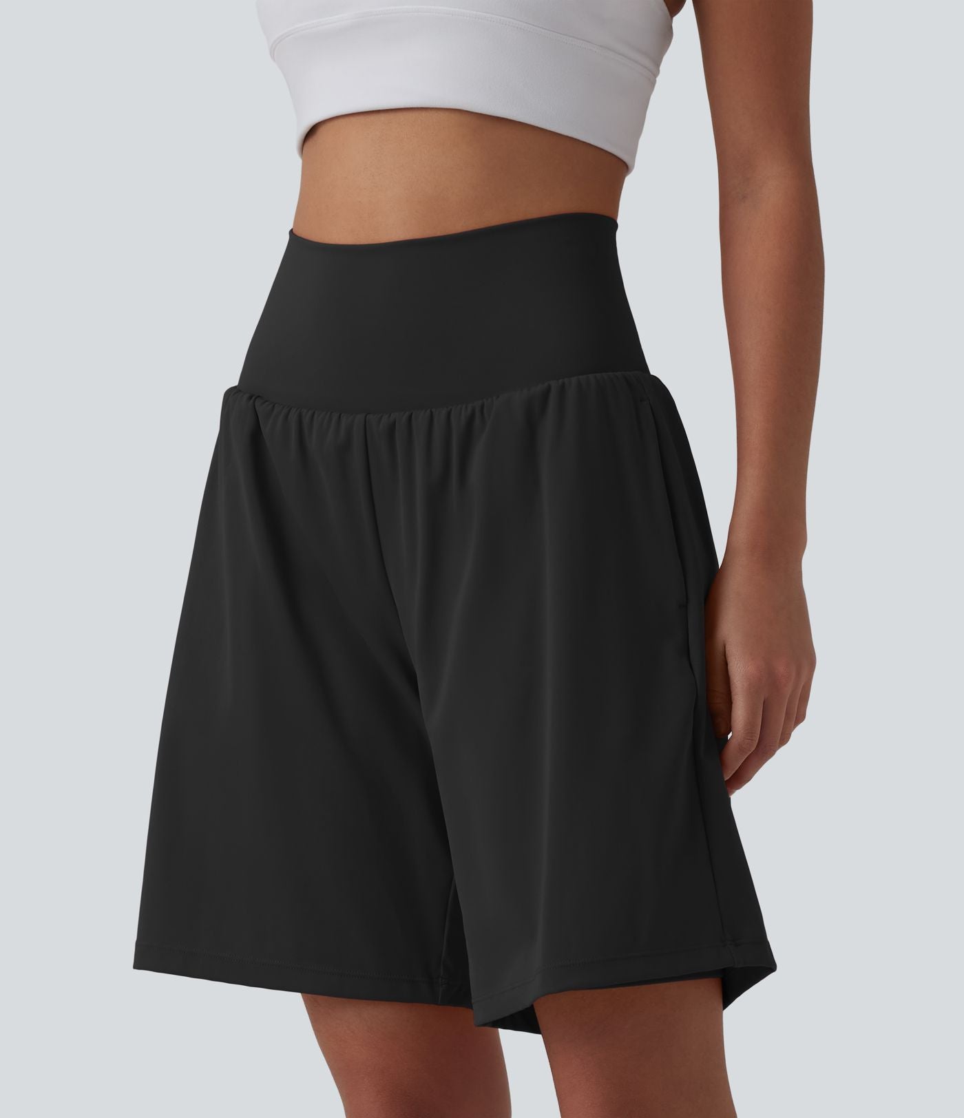 Short de yoga 2-en-1 SoftlyZero™ Airy taille très haute effet frais InstantCool 22,8 cm avec poches
