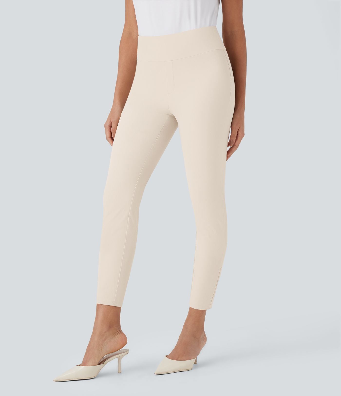 Pantalon de costume skinny taille haute fuselé