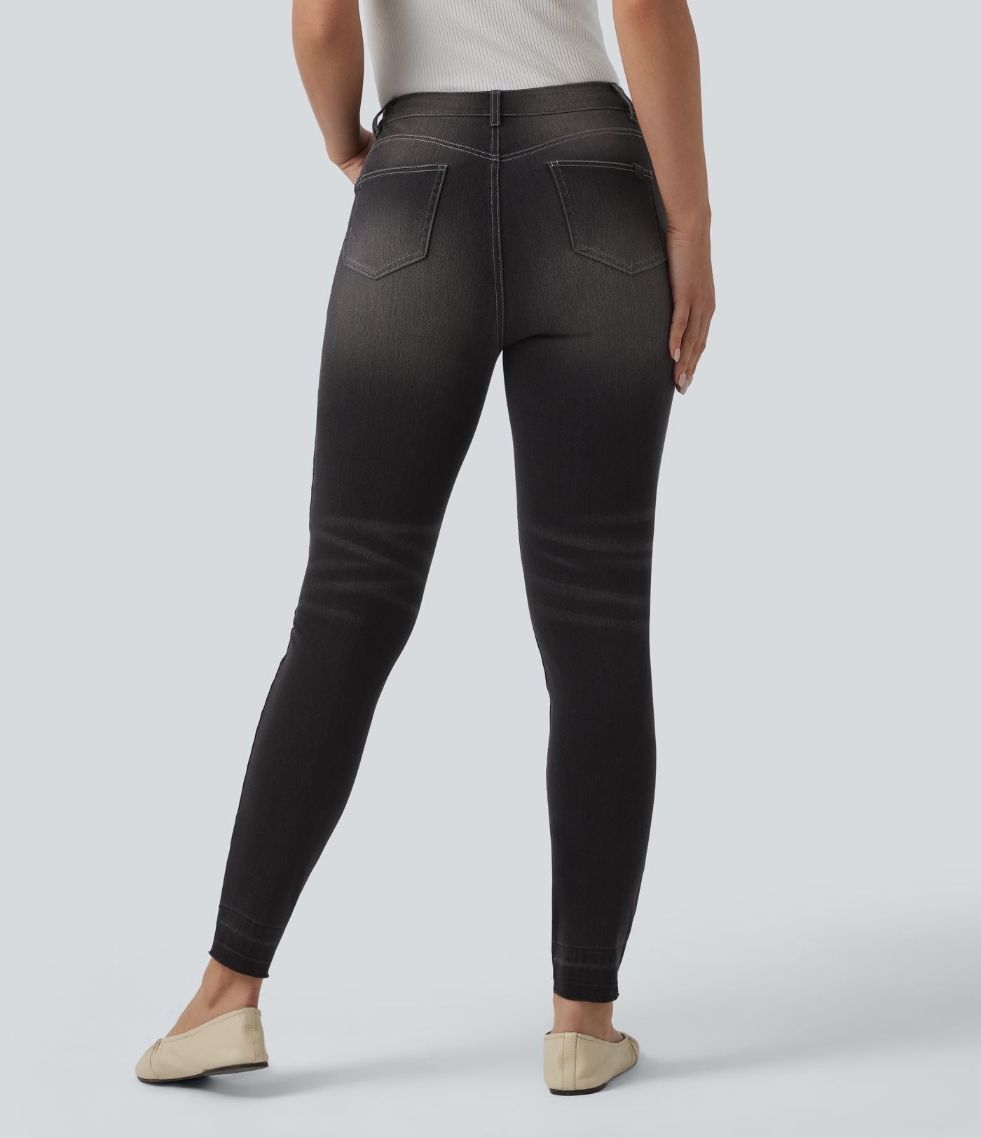 Halara Flex™ Jean slim décontracté taille haute avec poches