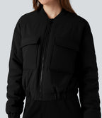 Doudoune bomber zippée avec poches