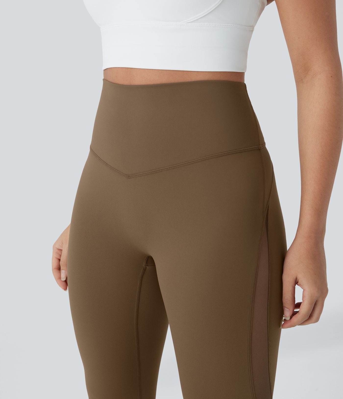 Legging 7/8 d'entraînement gainant taille haute avec mesh contrastant et zip arrière DayStretch avec poches