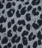 Pantalon large décontracté taille haute croisé imprimé léopard en tissu gaufré avec poches