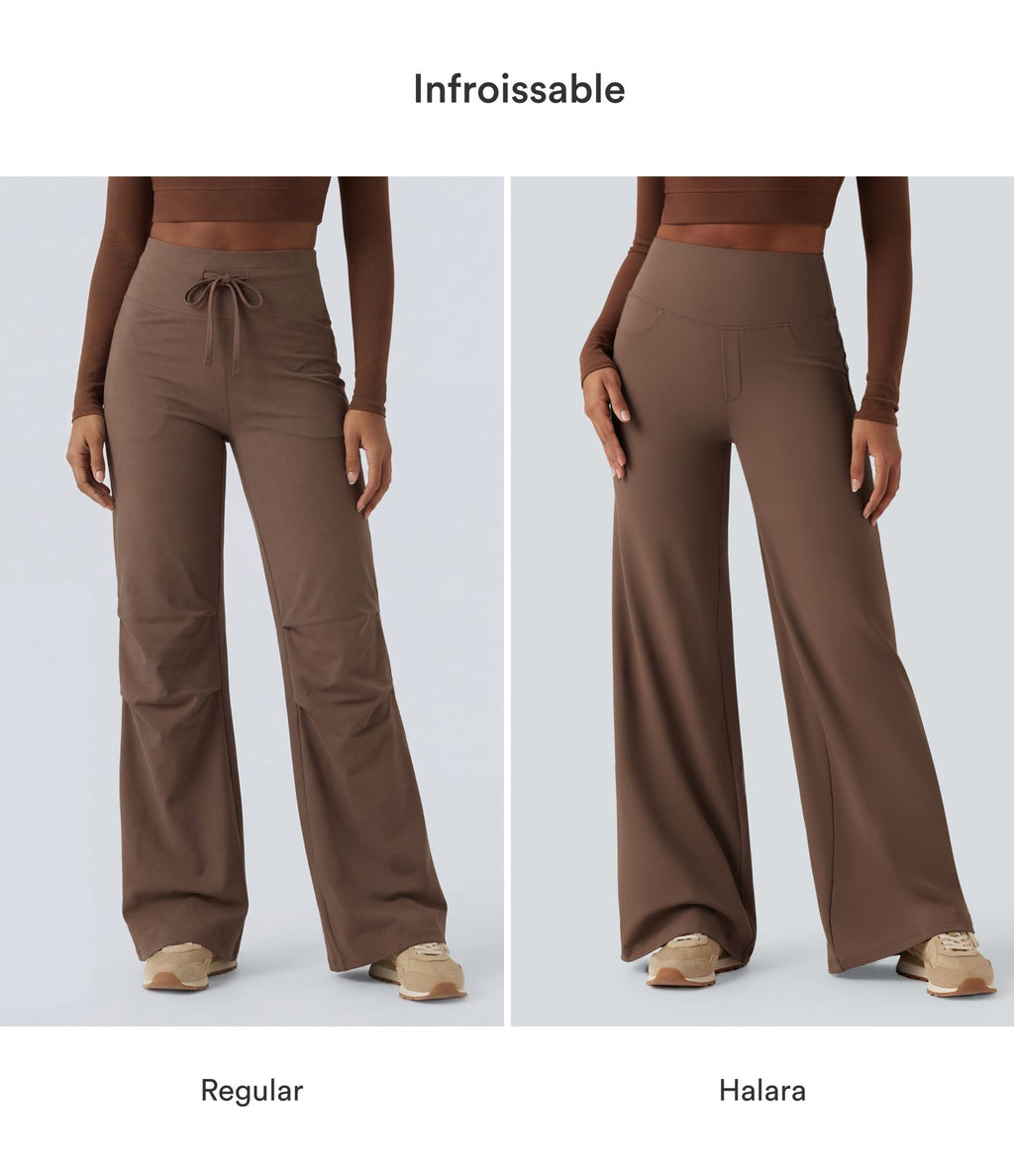 Pantalon yoga large gainant taille haute DayStretch avec poches