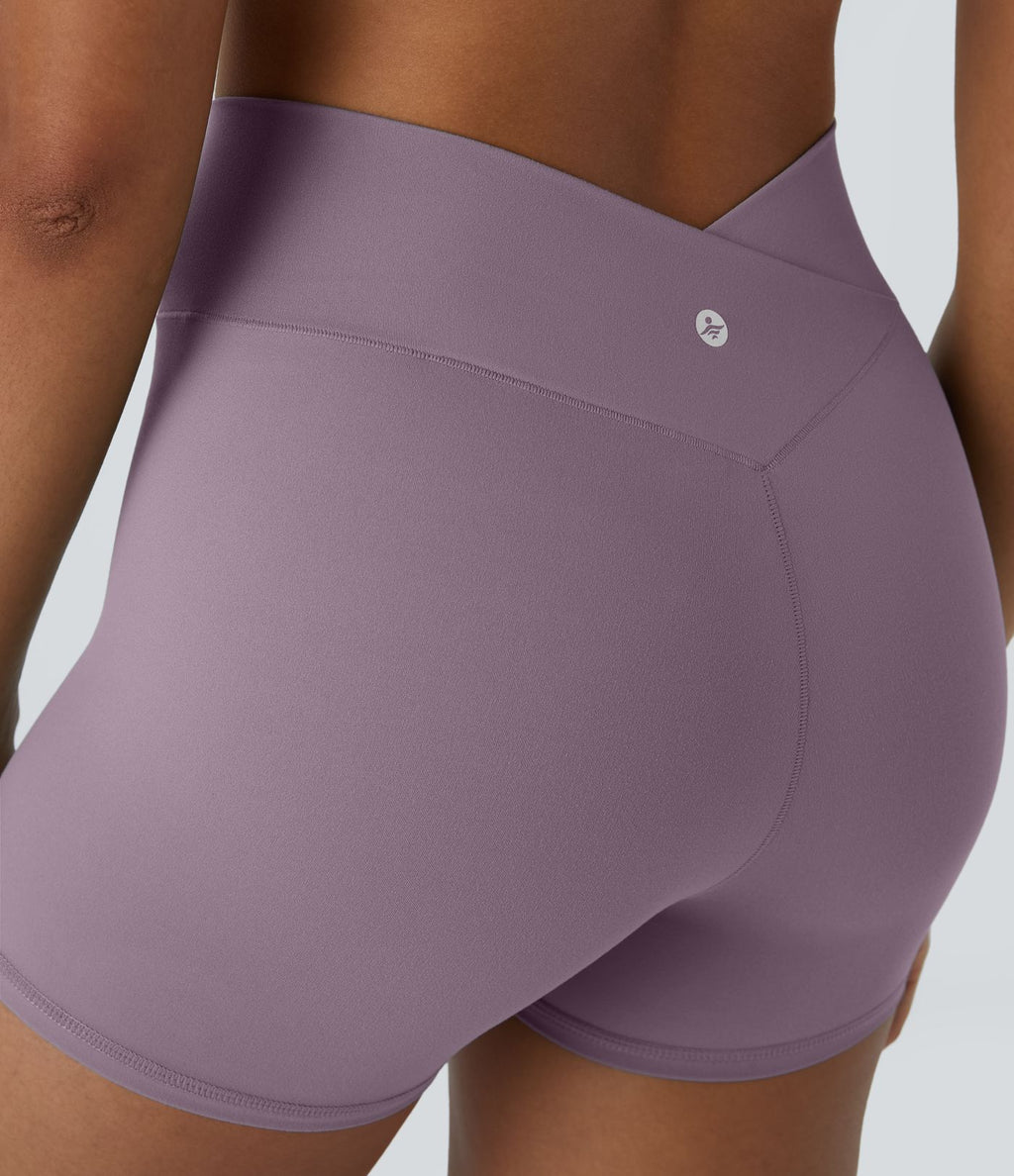 Softlyzero™ Short 7,5cm Biker Taille Haute Croisé Uni