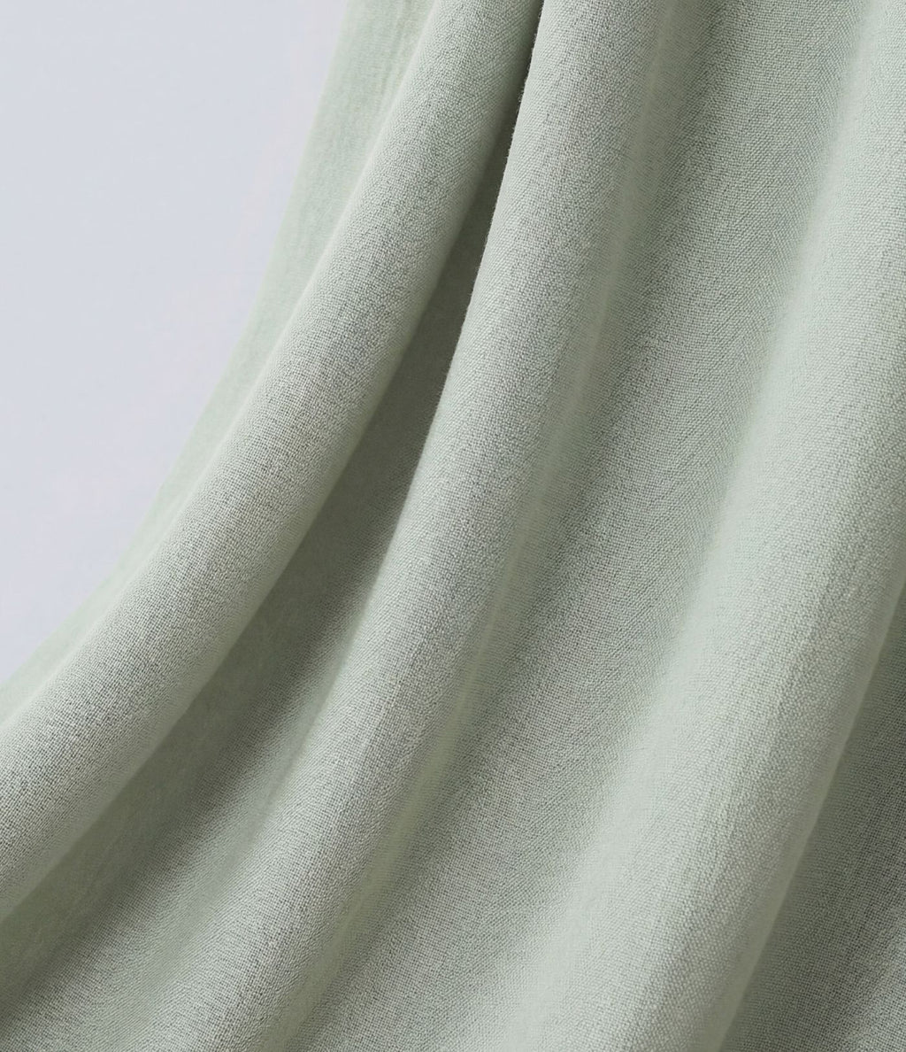 Pantalon large court taille haute en lin mélangé avec cordon de serrage et poches