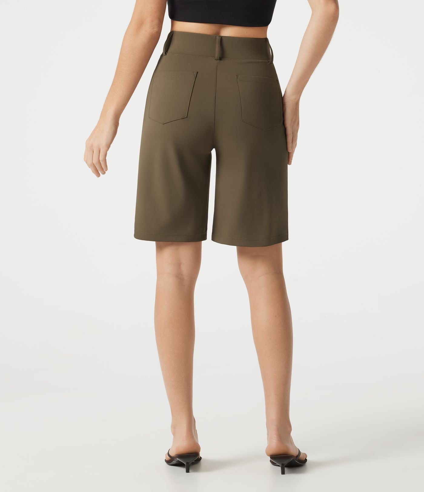Short tailleur ample DayStretch taille haute à poches