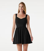 Robe mini fluide décontractée, brassière intégrée, à poches