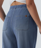 Halara Flex™ Jean large de grossesse taille haute avec poches