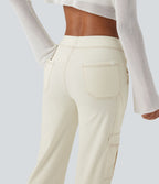 Halara Flex™ Taille Mi-Haute Multiples Poches Jambe Droite Jean Cargo Décontracté Extensible