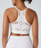 Brassière de sport yoga maintien léger avec découpes sans couture Seamless Flow
