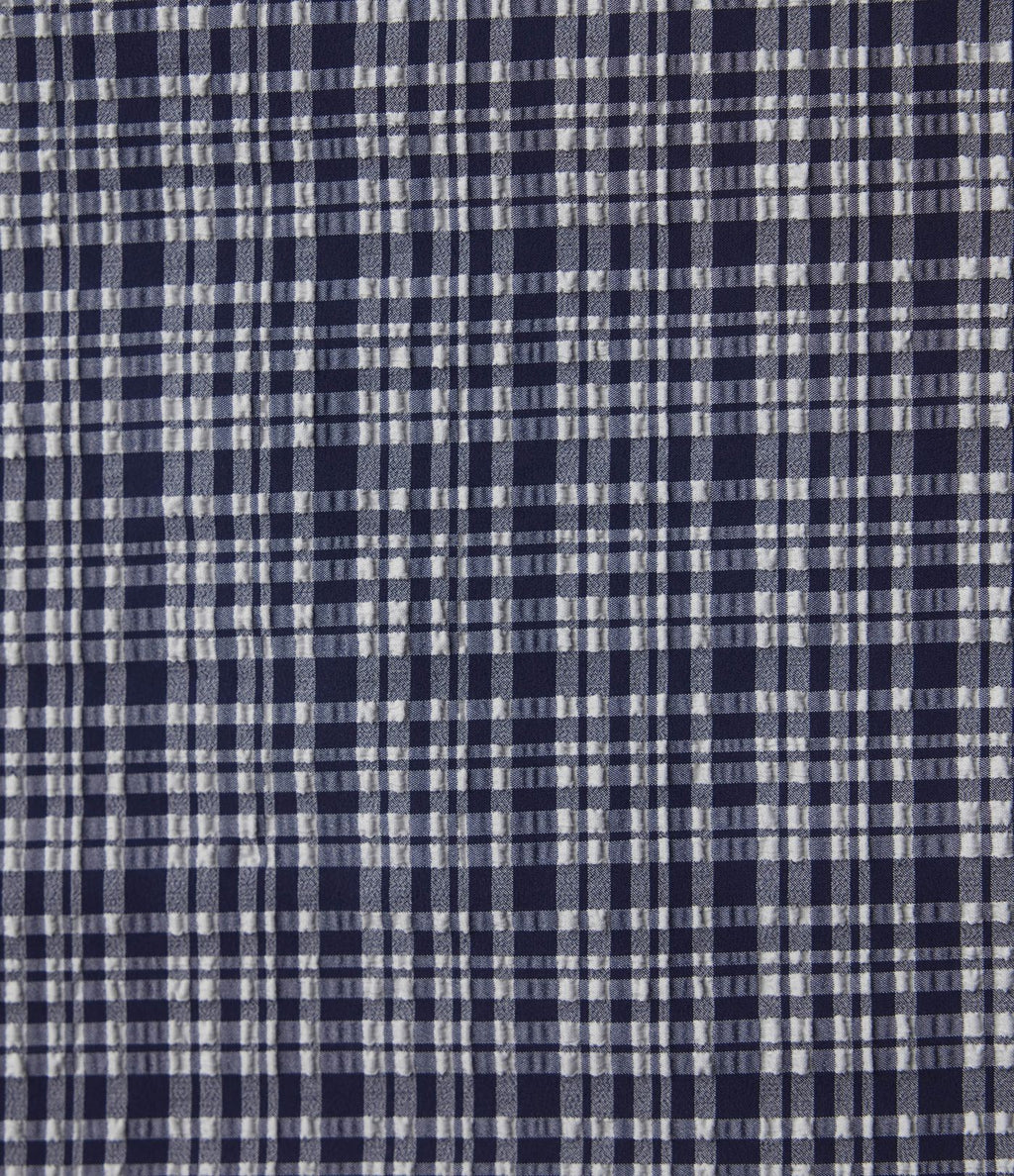 Pantalon large taille haute ventre plat à carreaux en tissu froissé séchage rapide avec poches