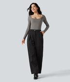 T-shirt tailleur SoftlyZero™ Airy col échancré manches longues