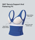 Robe active de yoga 2-en-1 Softlyzero™ Plush avec bretelles ajustables, armatures push-up, dos nu et poches-Easy Peasy