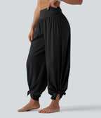 Pantalon fluide Breezeful™ taille haute à séchage rapide avec fronces, fente et poches