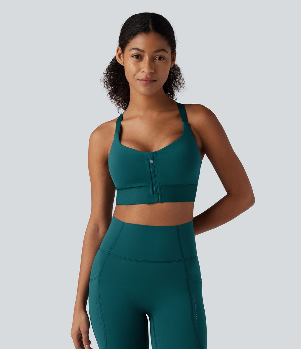 Brassière de sport SpeedWave™ soutien moyen à fermeture éclair et séchage rapide pour running